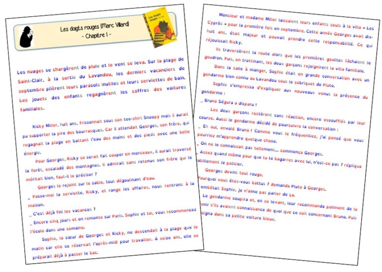 Les Doigts Rouges - Mimiclass